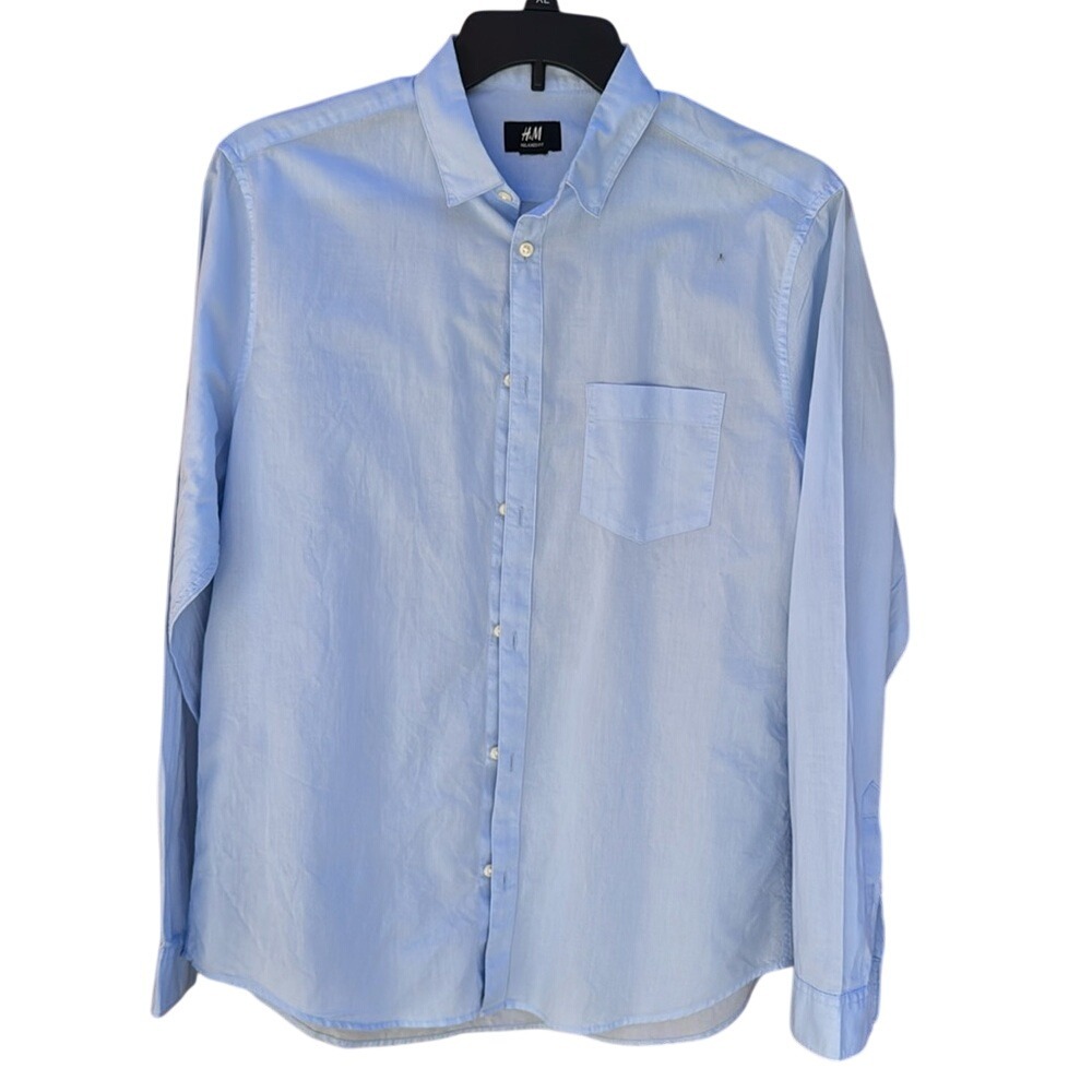 H&M Relaxed fit, button down, long‎ sleeve shirt.